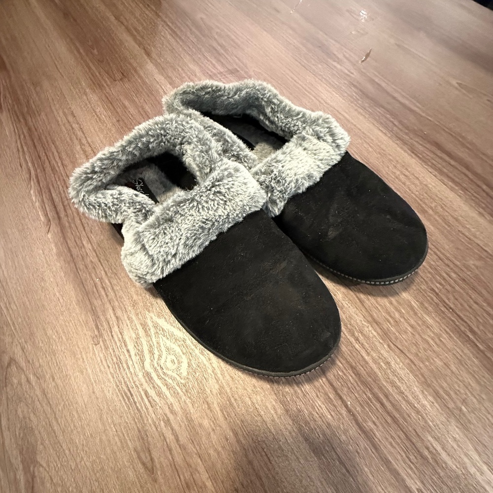 Black Skechers Too Cozy Slippers